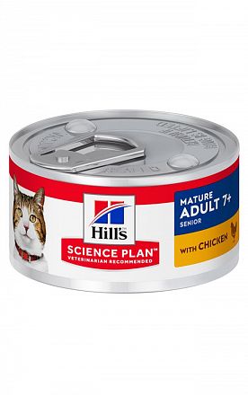 Hill's SP Adult Cat Mature +7  консервы для пожилых кошек старше 7лет (КУРИЦА) 