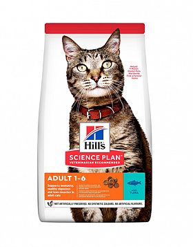 Hill's SP Optimal Care сухой корм ОПТИМАЛЬНЫЙ УХОД для кошек от 1 до 6 лет (ТУНЕЦ) 