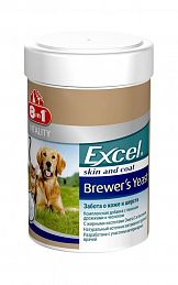 8 in 1 Excel Brewers Yeast комплекс добавка для кошек и собак с пивными дрожжами и чесноком 