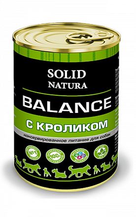 Solid Natura Balance консервы для собак (КРОЛИК)