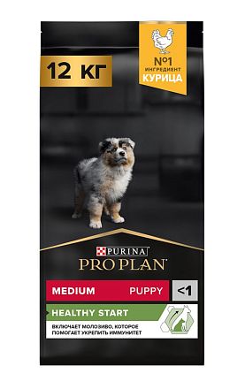 ProPlan Medium Puppy сухой корм для щенков средних пород (КУРИЦА-РИС)