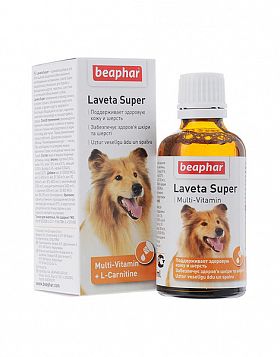 Beaphar Laveta Super мультивитаминный комплекс+туарин для собак  (Голландия)