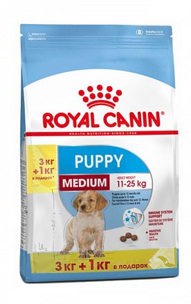 Royal Canin Medium Pappy 3 + 1кг в ПОДАРОК с/к для щенков средних пород от 2 до 10 месяцев