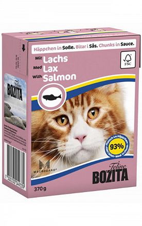 Bozita консервы для кошек (КУСОЧКИ МЯСА ЛОСОСЯ В СОУСЕ) ТЕТРА ПАК