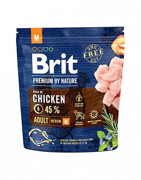 Brit Premium by Nature Dog Adult M сухой корм для взрослых собак средних пород 