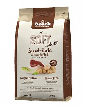 Bosch Soft полувлажный корм для собак всех пород c уткой и картофелем