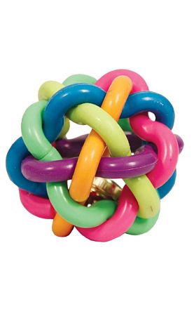 Игрушка для собак Triol из цельнолитой резины Мяч-лабиринт с колокольчиком 