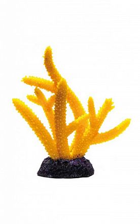 Аква декор Barbus Пластиковый коралл желтый Decor 265