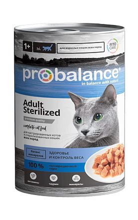 Probalance Sterilized консерва для стерилизованных и кастрированных кошек