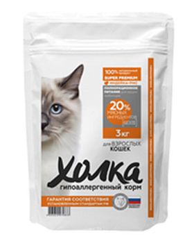 Холка сухой корм для кошек гипоаллергенный (ИНДЕЙКА-РИС) 20% мяса