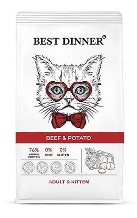 Best Dinner Kitten сухой корм для котят (Говядина и картофель) 