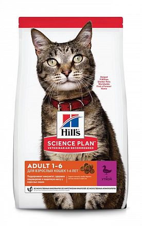 Hill's SP Optimal Care сухой корм ОПТИМАЛЬНЫЙ УХОД для кошек от 1 до 6 лет (УТКА)