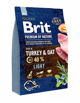 Brit Premium by Nature Dog Adult Light сухой корм для взрослых собак всех пород с избыточным весом