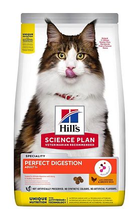 Hill's SP Perfect Digestion сухой корм для взрослых кошек с чувствительным пищеварением (КУРИЦА) 