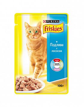 Friskies пауч для кошек (ЛОСОСЬ В ПОДЛИВЕ)