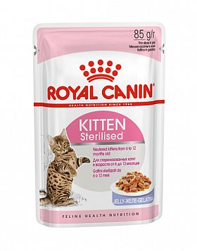 Royal Canin Kitten Sterilised Gelee для котят с момента операции до 12 месяцев в желе