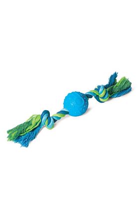 Игрушка для собак Triol из термопластичной резины Мяч с веревкой 