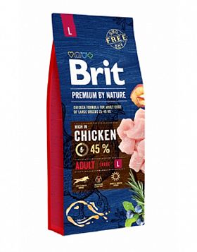 Brit Premium by Nature Dog Adult L  сухой корм для взрослых собак крупных пород 