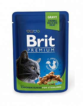 Brit Premium  пауч для кошек стерилизованных (КУРИЦА)