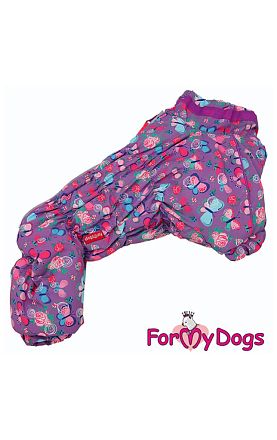 Комбинезон ForMyDogs Бабочки фиолетовый для девочек (10)