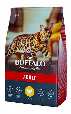 Mr.Buffalo Adult сухой корм для кошек (КУРИЦА) 