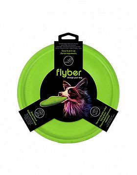Игрушка для собак Flyber Летающая тарелка зеленая 