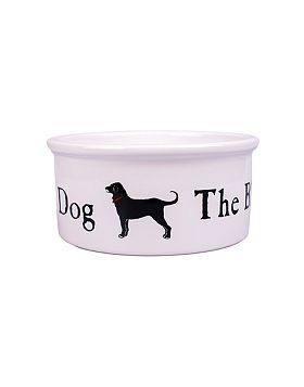 Миска для собак КерамикАрт BLACK DOG белая