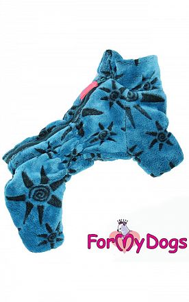 Комбинезон-шубка ForMyDogs голубая для мальчиков 