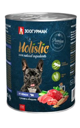 Зоогурман Holistic консервы для собак Ягненок с рисом и овощами ж/б Б