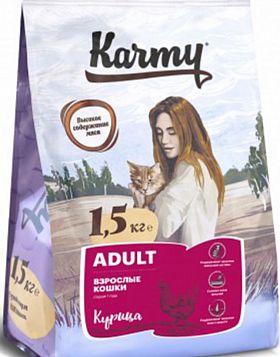 Karmy Adult сухой корм для взрослых кошек (КУРИЦА)