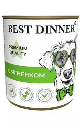Best Dinner Premium консервы для щенков Меню № 1 (ЯГНЕНОК)