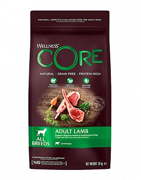 Wellness CORE All Breeds Adult Lamb сухой корм для взрослых собак всех пород (ЯГНЕНОК-ЯБЛОКО)