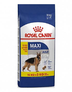 Royal Canin Maxi Adult 15+3кг полноценный корм для взрослых собак крупных пород 26 - 44кг (АКЦИЯ)