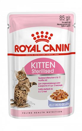 Royal Canin Kitten Sterilised Gelee для котят с момента операции до 12 месяцев в желе