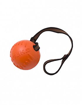 Игрушка для собак Doglike Мяч с лентой средний (Оранжевый)
