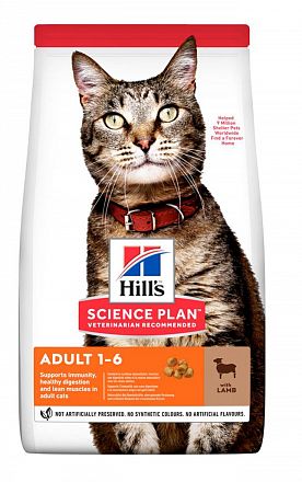 Hill's SP Optimal Care сухой корм ОПТИМАЛЬНЫЙ УХОД для кошек от 1 до 6 лет (ЯГНЕНОК) 