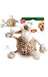 Игрушка для собак GiGwi мягкая Жираф с теннисным мячом серия CATCH & SCRATCH