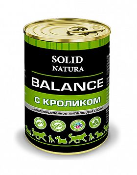 Solid Natura Balance консервы для собак (КРОЛИК)