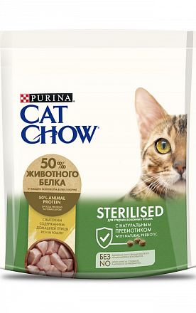 Cat Chow Sterilized сухой корм для оптимального веса стерилизованных кошек (ДОМАШНЯЯ ПТИЦА С ИНДЕЙКОЙ)