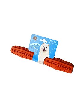 Игрушка для собак Зооник Палка литая с шипами пластикат оранжевая
