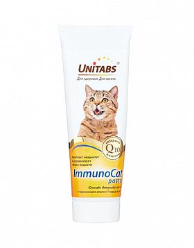 Паста Unitabs ImmunoCat витаминная для улучшения иммунитета для кошек 