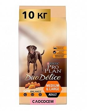 ProPlan Duo Delice Medium&Large Adult сухой корм для собак средних и крупных пород (ЛОСОСЬ-РИС)