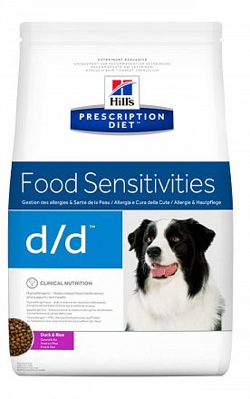 Hill's PD d/d Food Sensitivities  сухой корм для собак при пищевой аллергии (УТКА+РИС) 