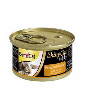 GimCat ShinyCat консервы для кошек (ТУНЕЦ-ЦЫПЛЕНОК)