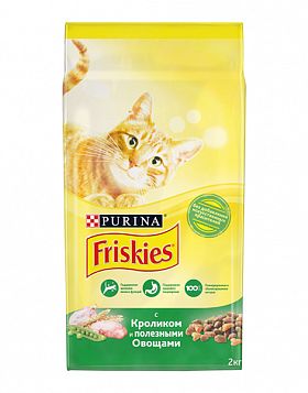 Friskies сухой корм для кошек (КУРИЦА С САДОВОЙ ЗЕЛЕНЬЮ)