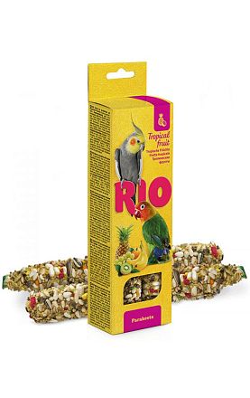 Лакомство для птиц Rio Палочки для средних попугаев (ТРОПИЧЕСКИЕ ФРУКТЫ) 