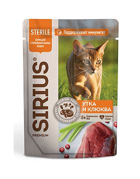Sirius пауч для стерилизованных кошек (УТКА - КЛЮКВА)