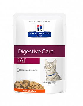 Hill's PD i/d Digestive Care  пауч для кошек при проблемах с ЖКТ (КУРА) 