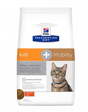Hill's PD k/d Mobility сухой корм для кошек с заболеваниями почек и суставов (КУРИЦА) 