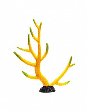 Аква декор Barbus Пластиковый коралл желто-зеленый  Decor 262